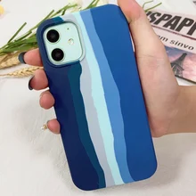  New Colors Designed Soft Liquid Silicone Case For iPhone 11 12 Pro X XR XS Max Shockproof 7 8 6 6S Plus SE 2020 Protective Cover 