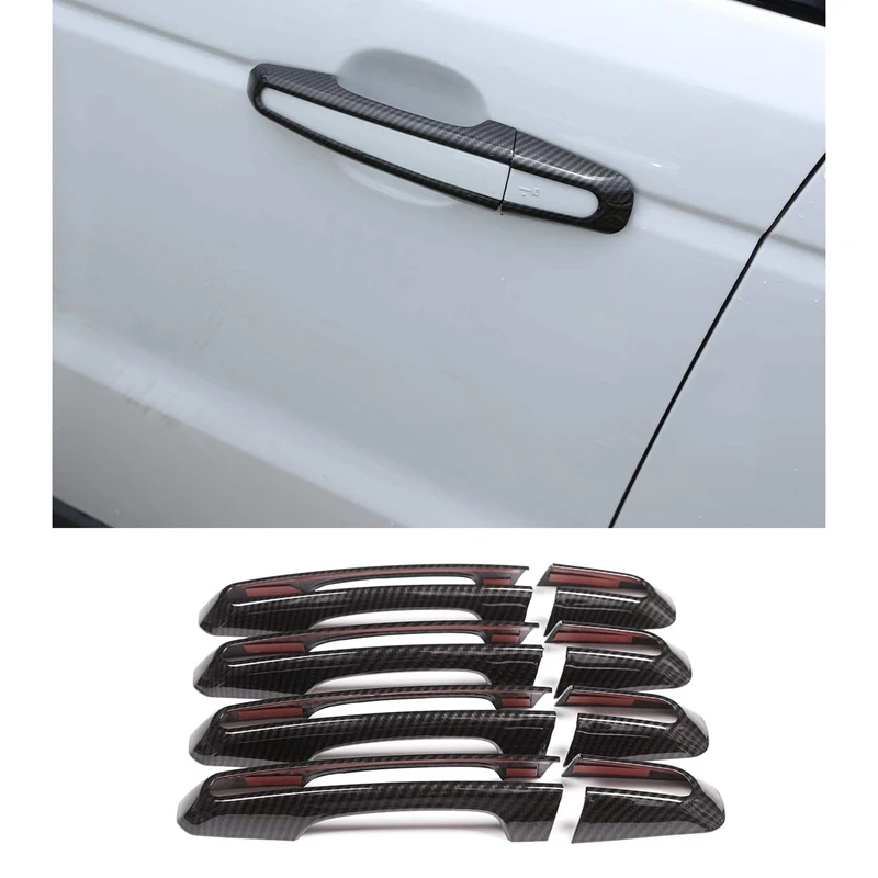 Sport Carbon Fiber Style Door Handle Cover Protector Trim for Land Rover Range Rover Sport Discovery Jaguar XE XF F-Pace Sport Carbon Fiber Style Door Handle Cover Protector Trim for Land Rover Range Rover Sport Discovery Jaguar XE XF F-Pace
