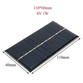 

6V 1W Solar Panel Solar System Module DIY For Battery Cell Phone Chargers Portable DIY Mini Solar Power Panel