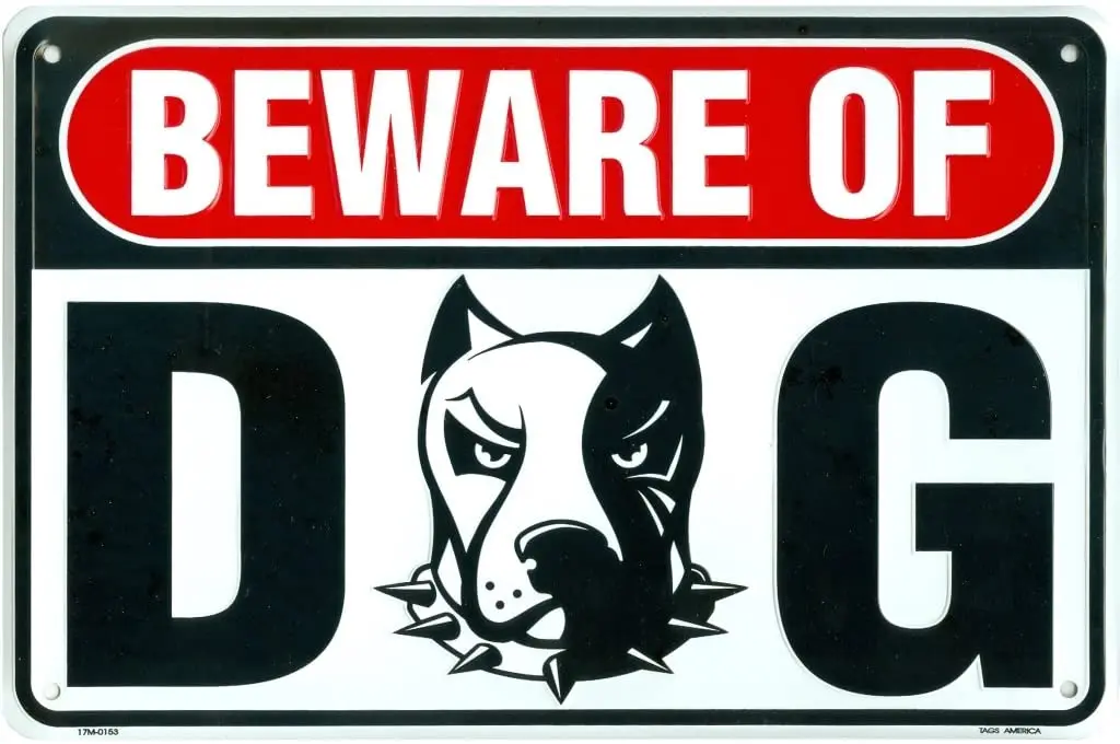 Метки Америка Остерегайтесь собаки металлический знак защиты питбуля