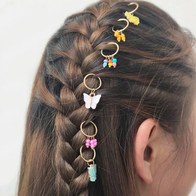 Fashion Butterfly Braid Clips Charming Hair Rings Personalized Hair  Accessories For Women Girls Bn - Hair Jewelry - AliExpress