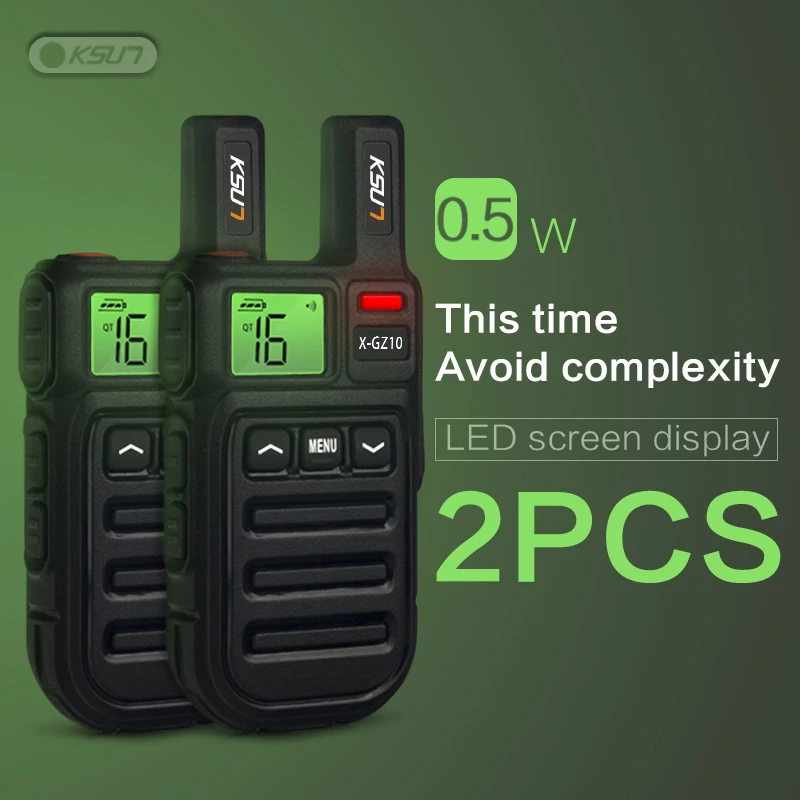 KSUN GZ10 1 Or 2PCS Mini Walkie Talkie European Legal Frequency PMR446 Intercom FRS Two Way Radio for Restaurant Hunting Radio walkie talkie