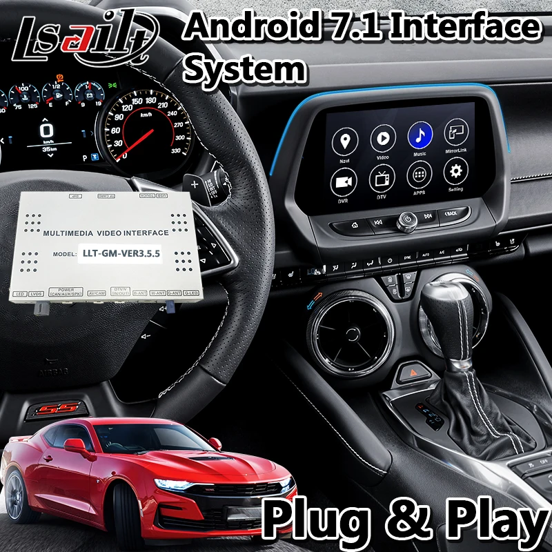 Lsailt Android 7,1 навигация видео интерфейс коробка для Chevrolet Camaro- год 32 Гб rom