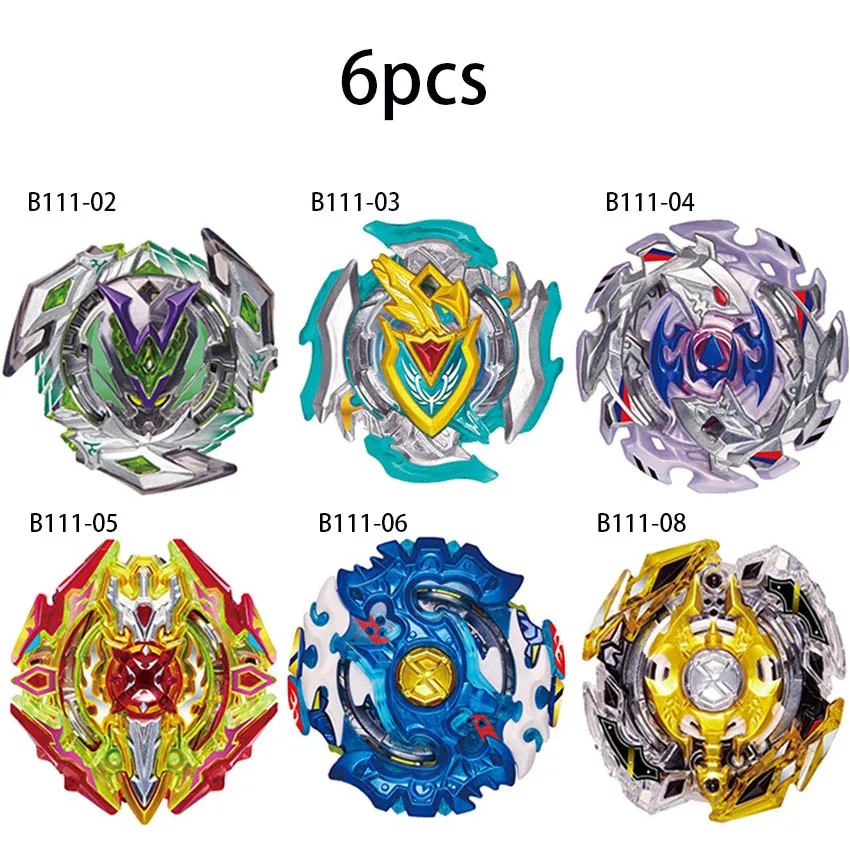 6pcs no launcher TAKARA TOMY комбинация Beyblade Burst набор игрушек Beyblades Арена Bayblade Металл Fusion 4D с пусковым устройством спиннинг топ игрушки - Цвет: 6pcs no launcher