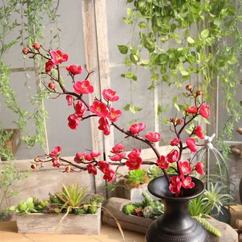 

Plum peach blossom Artificial Silk flowers Idyllic flores Sakura simulation branches DIY Home table Wedding Christmas Decor