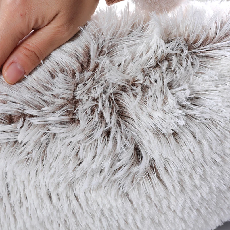 Dog Bed Round Plush Basket Kennel Cat House Winter soft comfortable breathable Smooth Warm Pet House Sleeping Bag Cats Nest