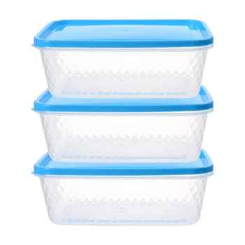 

Plastic Food Container Box Refrigerator Preservation Square Lunch Box Picnic Bento Boxes Food Kitchen Storage Case with Cover