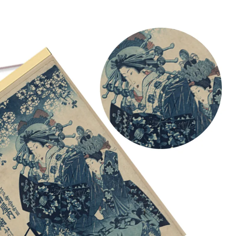 Японский Ukiyoe плакат для HD холст настенные картины для жизни картина для украшения помещений настенное искусство с твердой древесной подвеской прокрутки