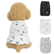 Модная одежда для собак, новинка, весенне-осенняя Повседневная футболка с принтом для маленьких средних собак, кошек, теплые костюмы, поставка одежды для питомцев