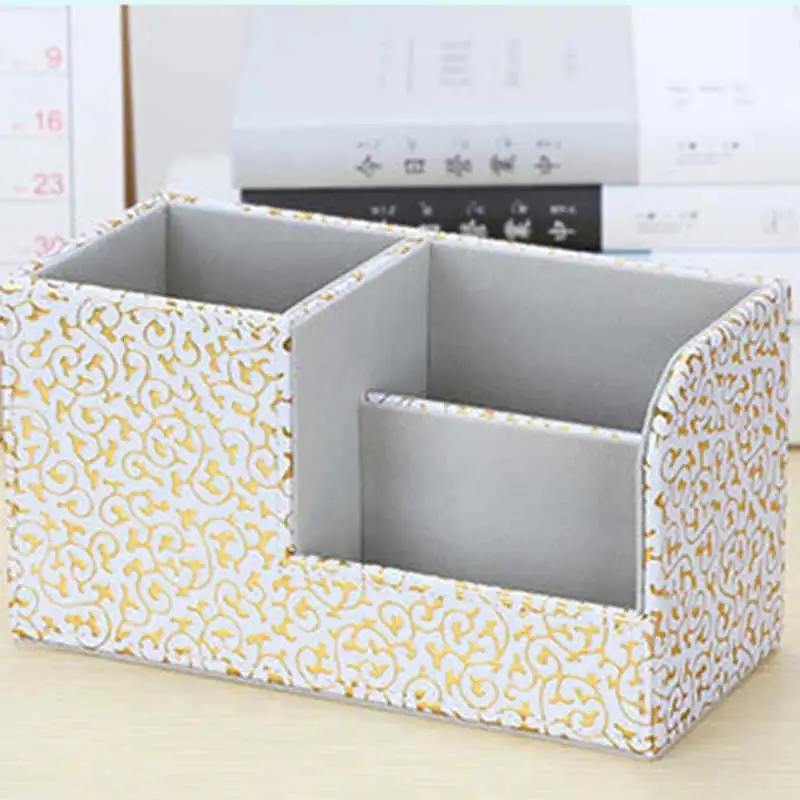 

1pc Multi-function PU Desk Organizer Stationery Pen Storage Box Organizer SP99