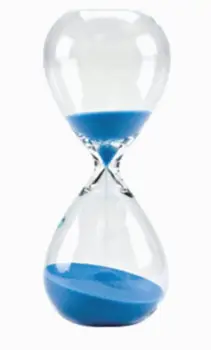 

DishyKooker Large Hand-Blown Hourglass Measures One Hour (Blue)