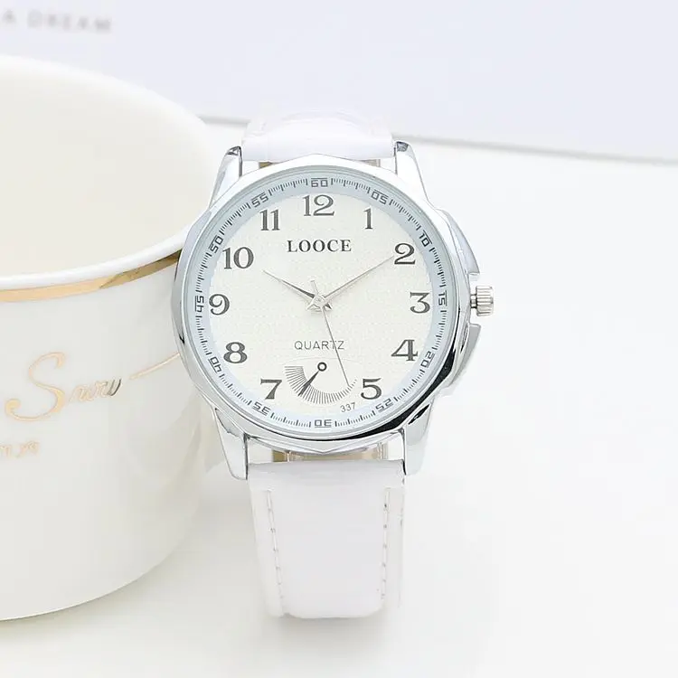 

Hot BOY'S And GIRL'S Leather Strap Watch Casual BOY'S Quartz Watch Simple Ulzzang Wave Table