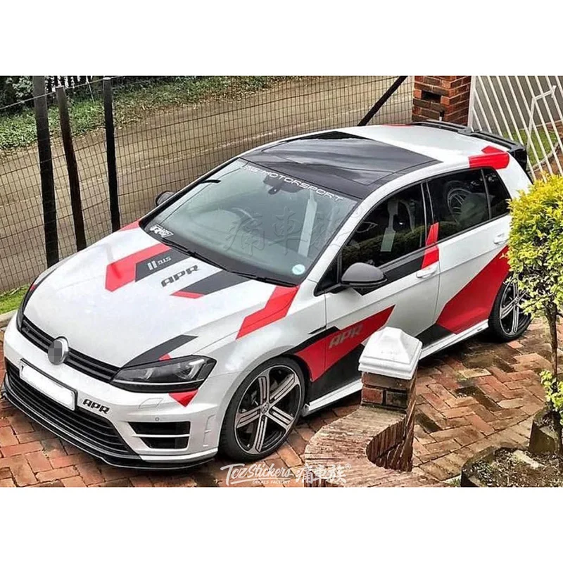 Car Sticker For Volkswagen Golf 7 Gti Racing Decoration Personalized Custom Car Pull Sticker - Stickers