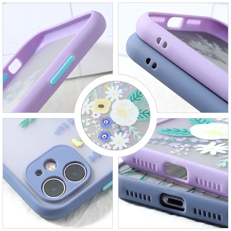 P30 Pro Case for Huawei P30 Lite Case P20 Pro P40 Lite Flower PC Cover Honor 50 8A 9X 8X 9A 9C 20 Y6 Y9 Prime 2019 Nova 5T Funda