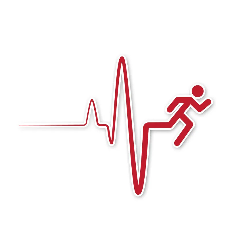 

Funny Car Stickers HEART BEAT LINE Running Accessories Motorcycle Cover Scratches Waterproof PVC 14cm *10cm