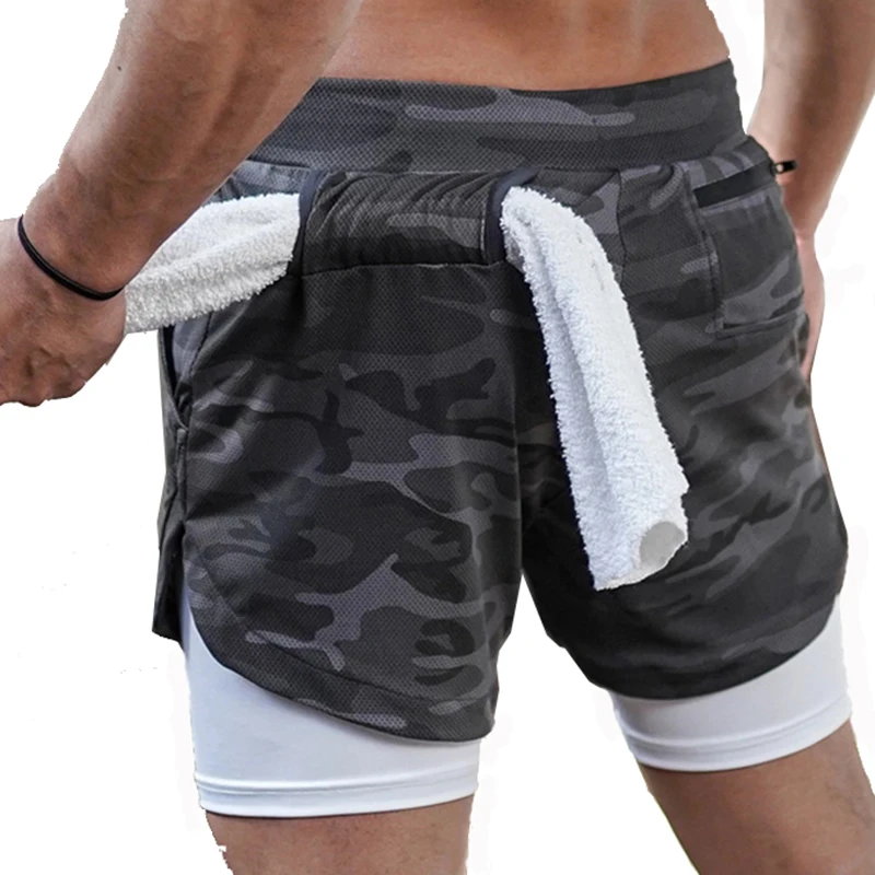 Gym Shorts Men Fitness Running Shorts 