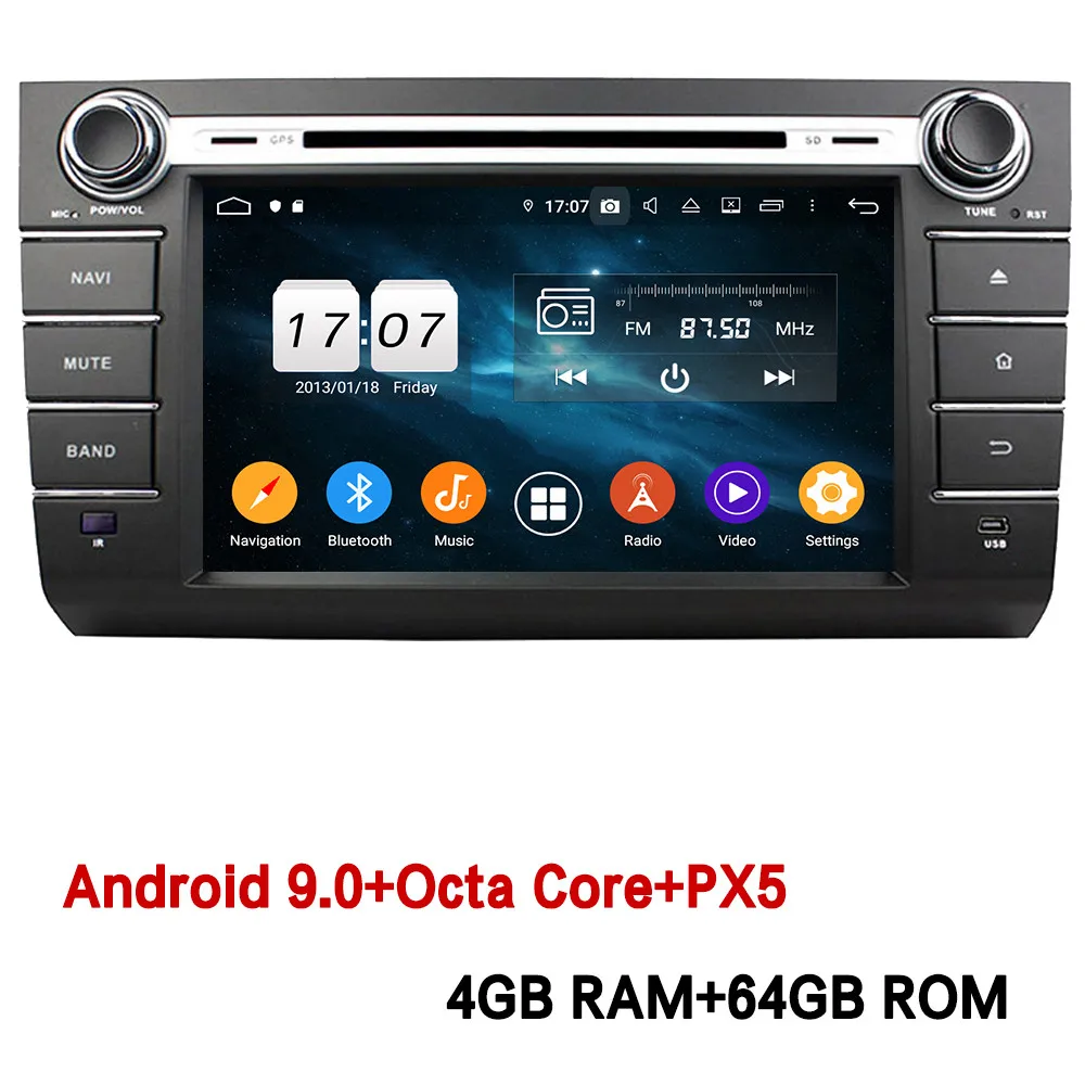 4GB RAM x 64GB ROM Klyde " ips 4G wifi Android 9,0 Восьмиядерный 4 Гб ОЗУ 64 Гб ПЗУ DSP BT автомобильный DVD мультимедийный плеер радио для Suzuki Swift 2004-2010 - Цвет: 4GB RAM x 64GB ROM