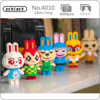 

SC Game Animal Crossing Rabbit Ruby Bunnie Snake Pippy Mira Coco 3D Model DIY Mini Diamond Blocks Bricks Building Toy no Box