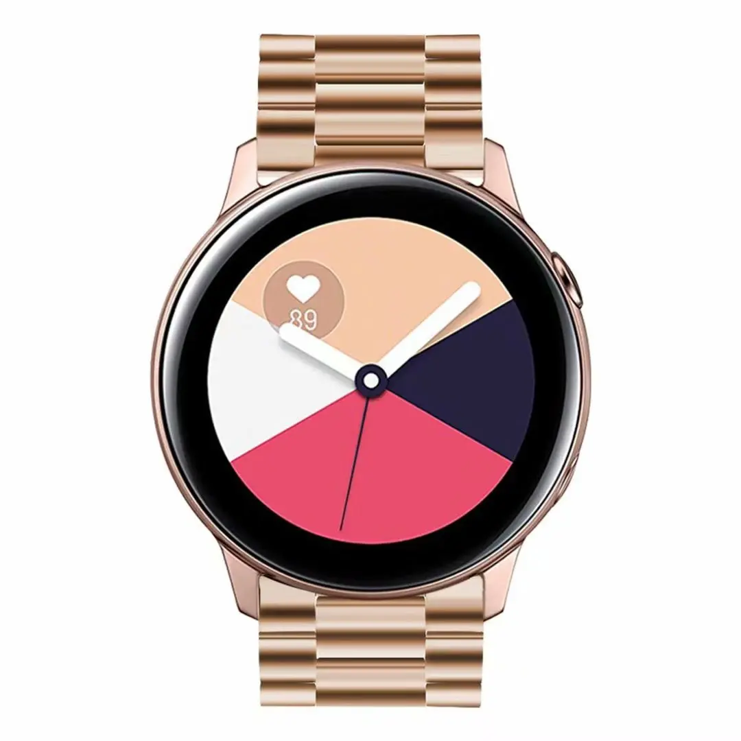 Браслет из нержавеющей стали ремешок для samsung gear S2 S3 Galaxy Watch Active 42 мм 46 мм 22 мм 20 мм huawei Watch 2 gt ремешок для часов