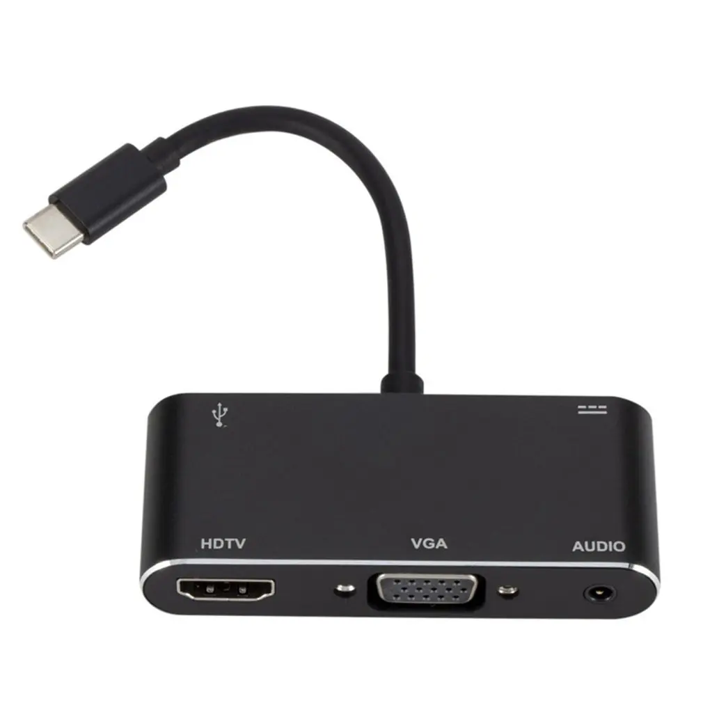 

5 in 1 USB-C Type-C to HDMI HUB Adapter VGA Cable Audio USB 3.0 PD Converter Type-C Power Delivery for MacBook Pro