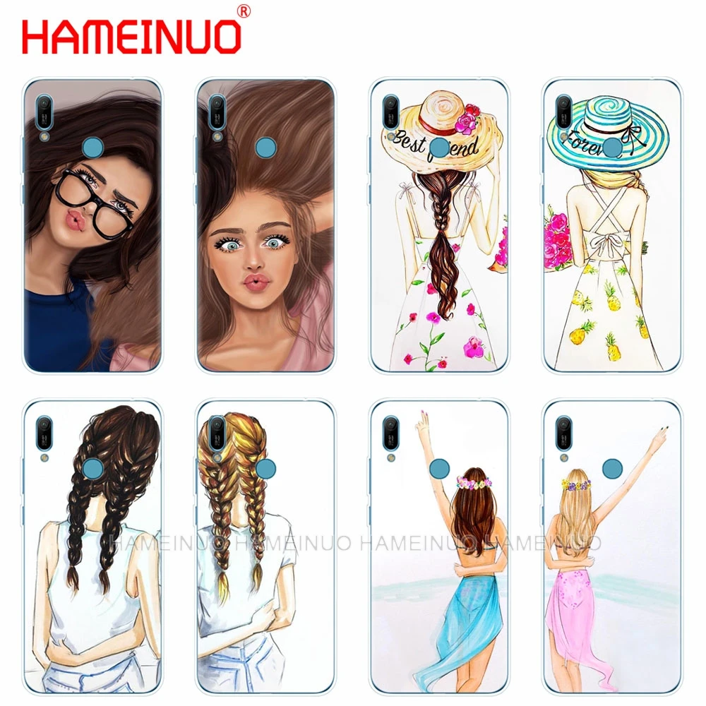 Custodia Protettiva In Silicone Per Huawei Y5 Y6 Y7 Y9 Pro Prime 2019 Honor 8S 8A 20 Lite Pro 10I View V 20 Girl Best Friend Bff Match