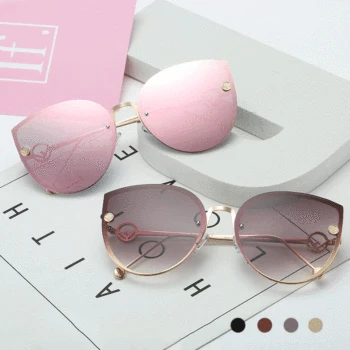 

2020 Fashion Cat Eye Sunglasses Women Brand Design Vintage Female Glasses Retro Large frame Sun Glasses For Women Oculos De Sol