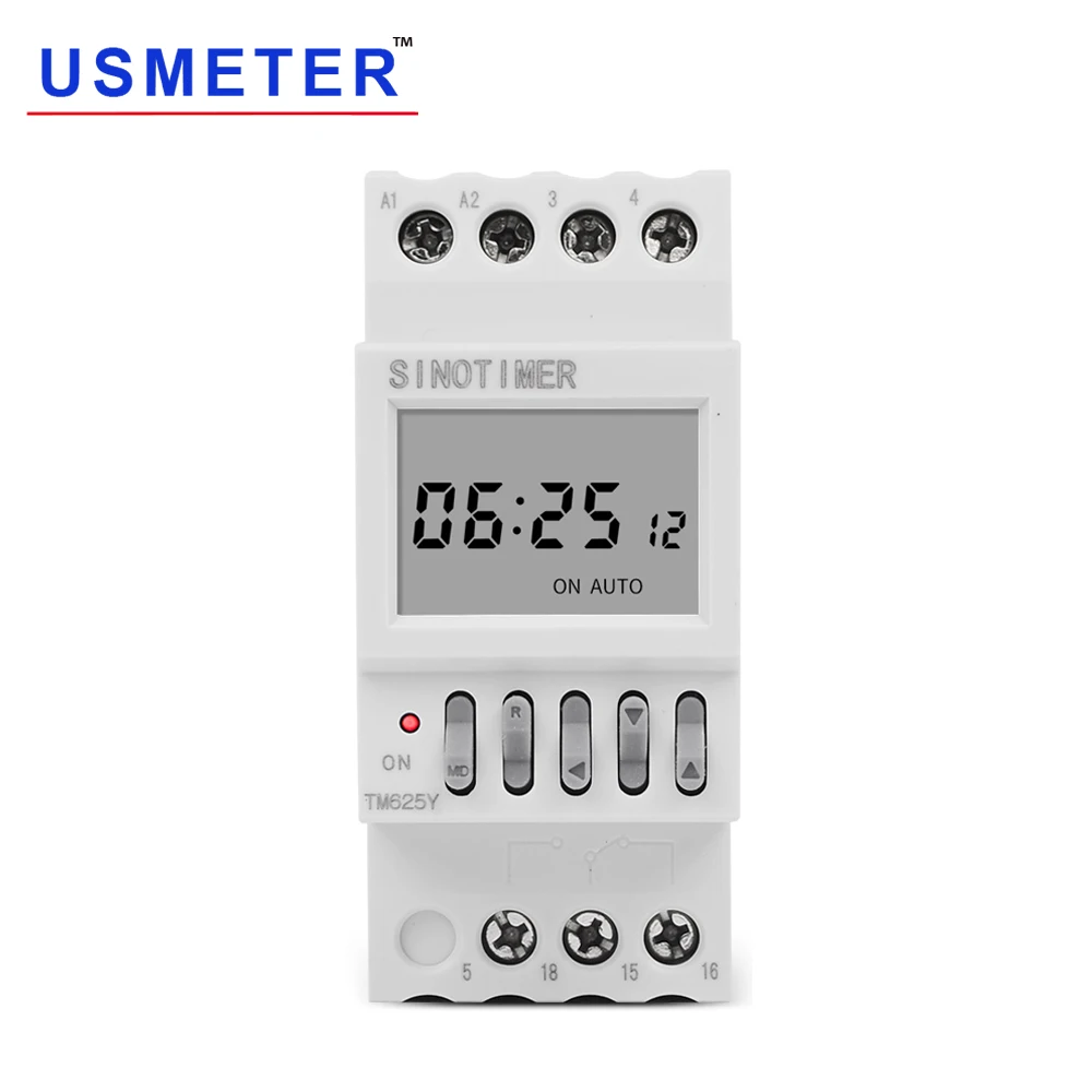 

230VAC 16A Infinite Year Cycle Monthly Timer Switch DIN Rail Used On Communication Base Station Timer Clock DIN Rail 12 OFF ON