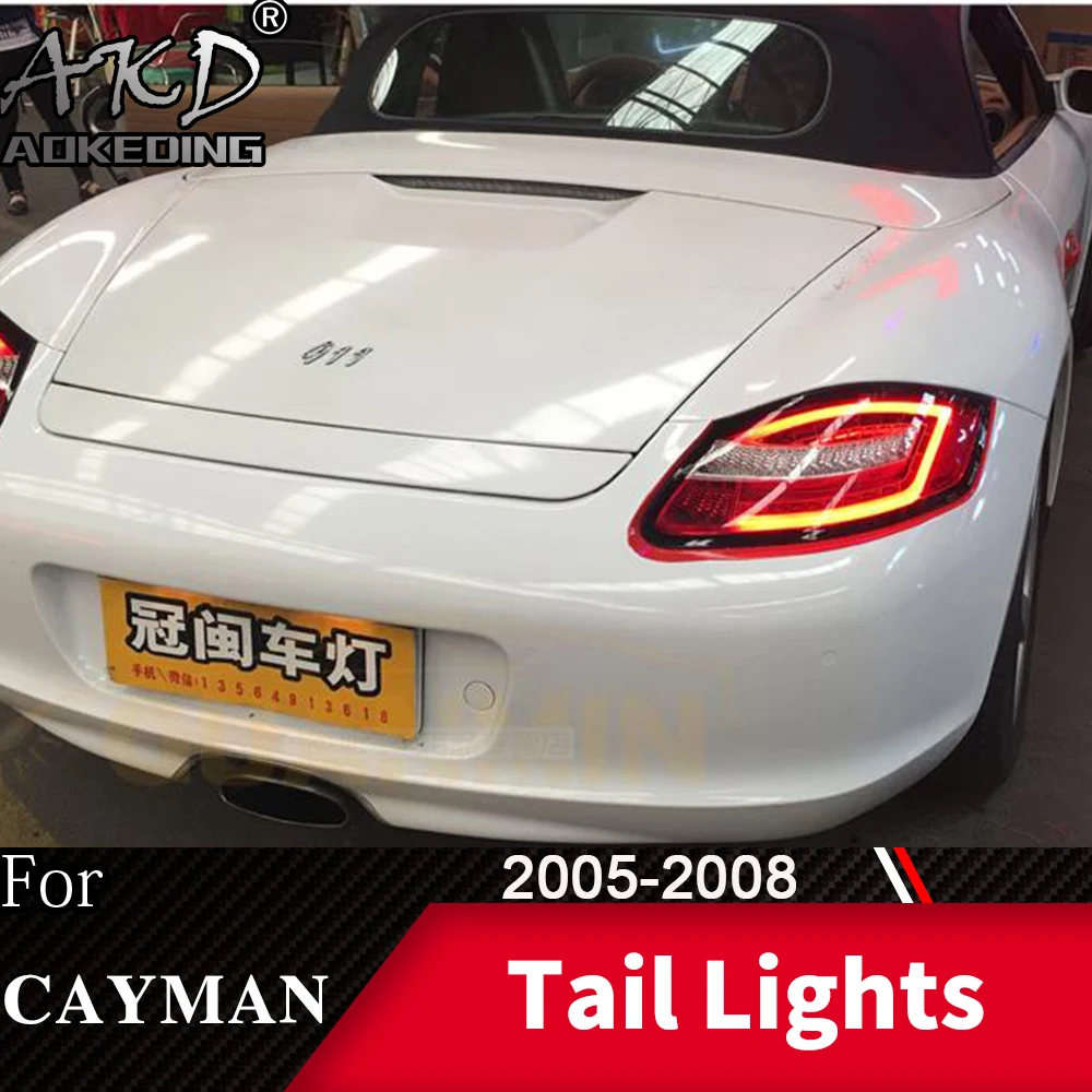 Задний фонарь для автомобиля Porsche Cayman 987 2005-2008 светодиодный задние фары, противотуманные фары Дневные ходовые огни DRL Тюнинг автомобилей Автомобильные аксессуары