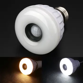 

5W E27 White 25-LED Lamp PIR Motion Sensor Night Light Detection Corridor Stair Light Bulb for Home
