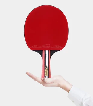 

Beginner Table Tennis Racket 6 Star Racquet Sports Ping Pong Paddle Rubber Bats Pimples In With Carry Bag