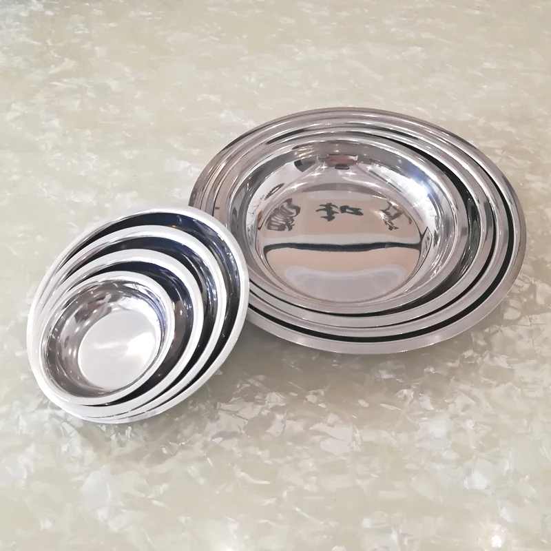 Стерильная тарелка из нержавеющей стали немагнитная с прямой стороны