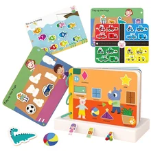 Autocollant Montessori en matériau pour livre, jouets en forme de Fruit, jeu assorti, activité éducative précoce, découpes de planche
