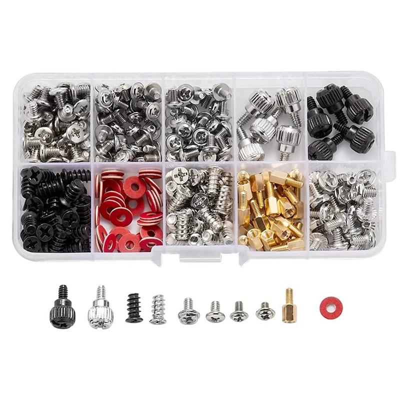 280PCS Computer Screw Standoffs Set Kit M3 M3.5 M5 for Hard Drive Case Motherboard Fan Power Image | Компьютеры и офис
