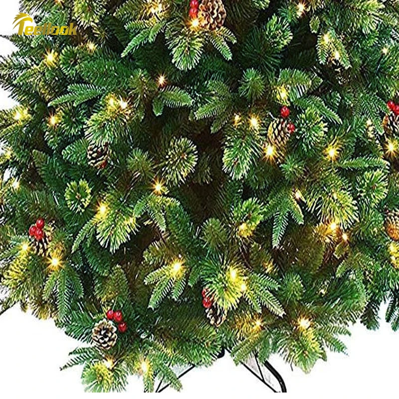  Teellook 1.2m/3.0m PE+PVC Berry Christmas Tree LED Lights Christmas Mall Home Decorations - 4000147618719