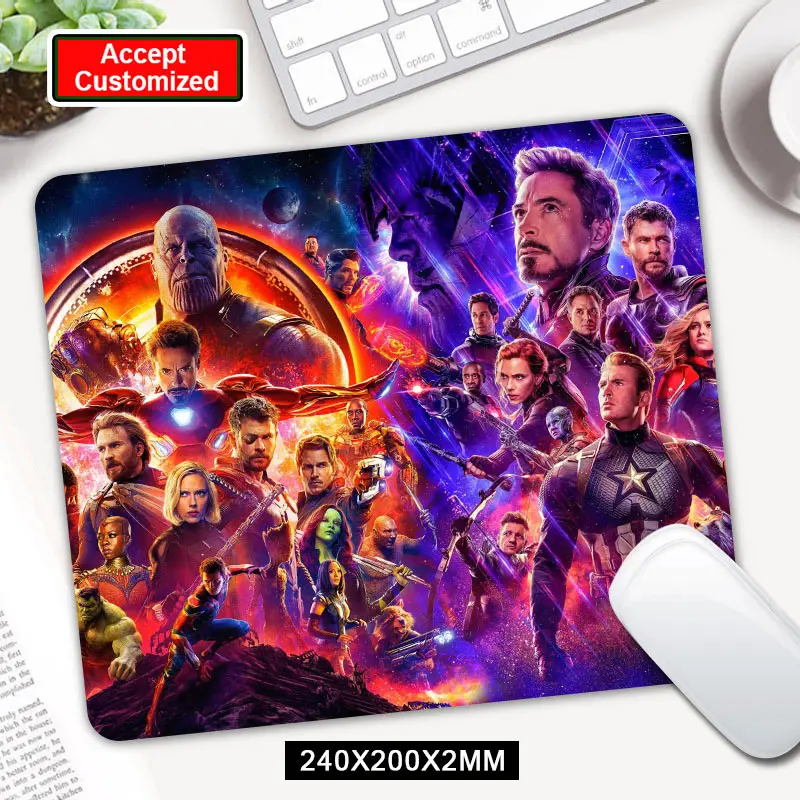 Marvel Мстители компьютерная коврик для мыши игровой резиновый коврик для мыши Коврик для мыши - Цвет: 24x20cm