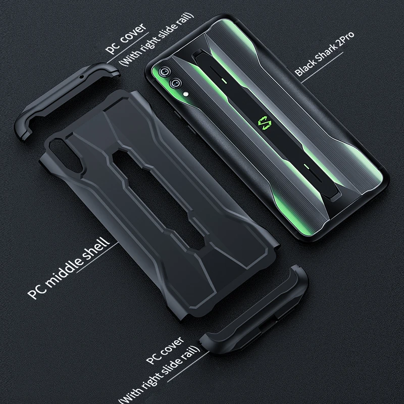 Для Xiaomi BlackShark 2 Pro Чехол 3 в 1 противоударный Матовый Жесткий чехол без края для