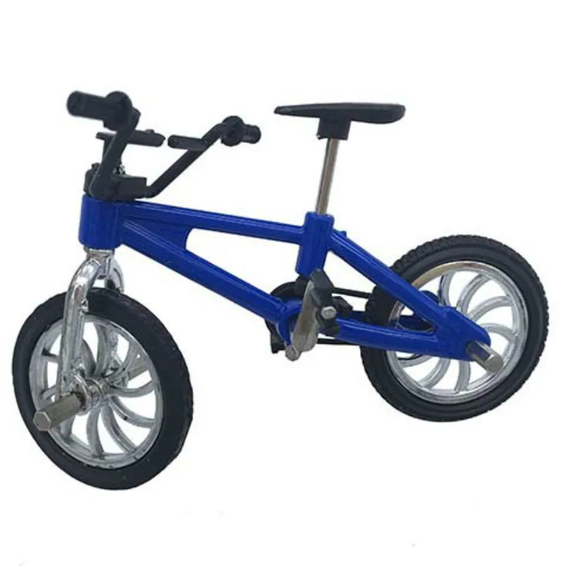 Милые мини-Пальчиковые игрушечные велосипеды BMX горный велосипед креативный игровой костюм Детский Взрослый 3 цвета BMX Фикси велосипед Скутер для пальца игрушка - Цвет: Синий