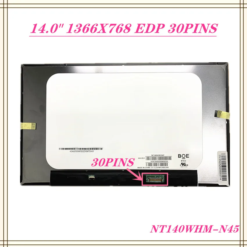 14 0 ''HD СВЕТОДИОДНАЯ панель Matte 1366x768 30pins B140XTN07.4 NT140WHM-N45 для Dell Latitude 5400 5401 P98G001 |