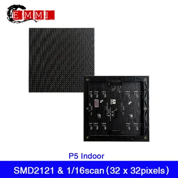 

Free Shipping P5 Indoor 32x32 Pixels Panel 160x160mm Black LED Lamp SMD2121 RGB Full Color LED Module 1/16 Scan