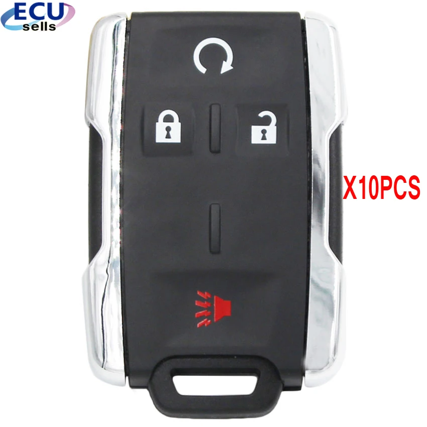 10 PCS, New 4 Buttons Replacement Keyless Entry for Chevrolet Silver