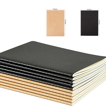 

A5 Notebook Kraft Grid Dot Blank Drawing Daily Weekly Planner Agenda Book Time Management School Supplies Gift