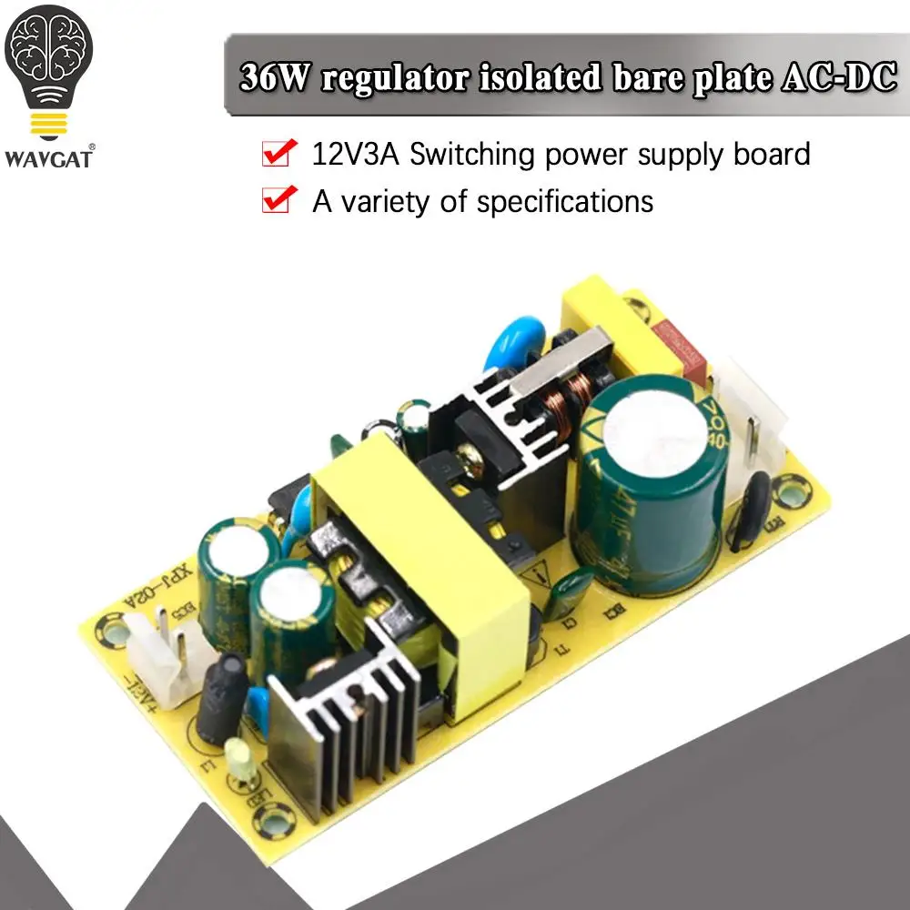 Плата импульсного источника питания WAVGAT AC-DC 12 В 3 А 24 1 5 36 Вт неизолированная схема