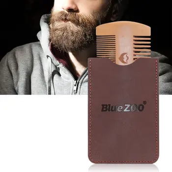 Preise Herren Tasche Pearwood Holz Bart Pinsel Anti Statische Fein Grob Zähne Haar Mustaches Kamm Barber Salon Schönheit Styling Werkzeug