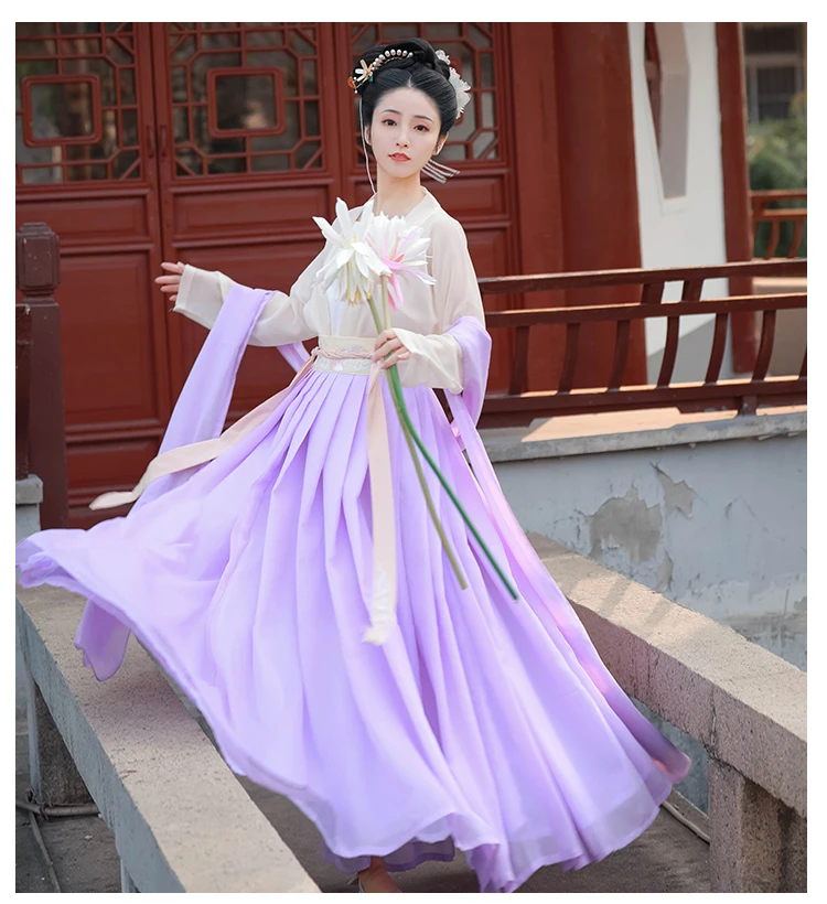 Hanfu древняя китайская одежда династии Тан костюм народное платье для женщин принцесса фестиваль наряды танец фотографии одежда косплей