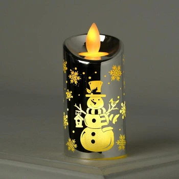 

Illuminated figure "Candle silver snowman", 9x5x5 cm, from 2x2032 batteries (included) T / WHITE 43573
