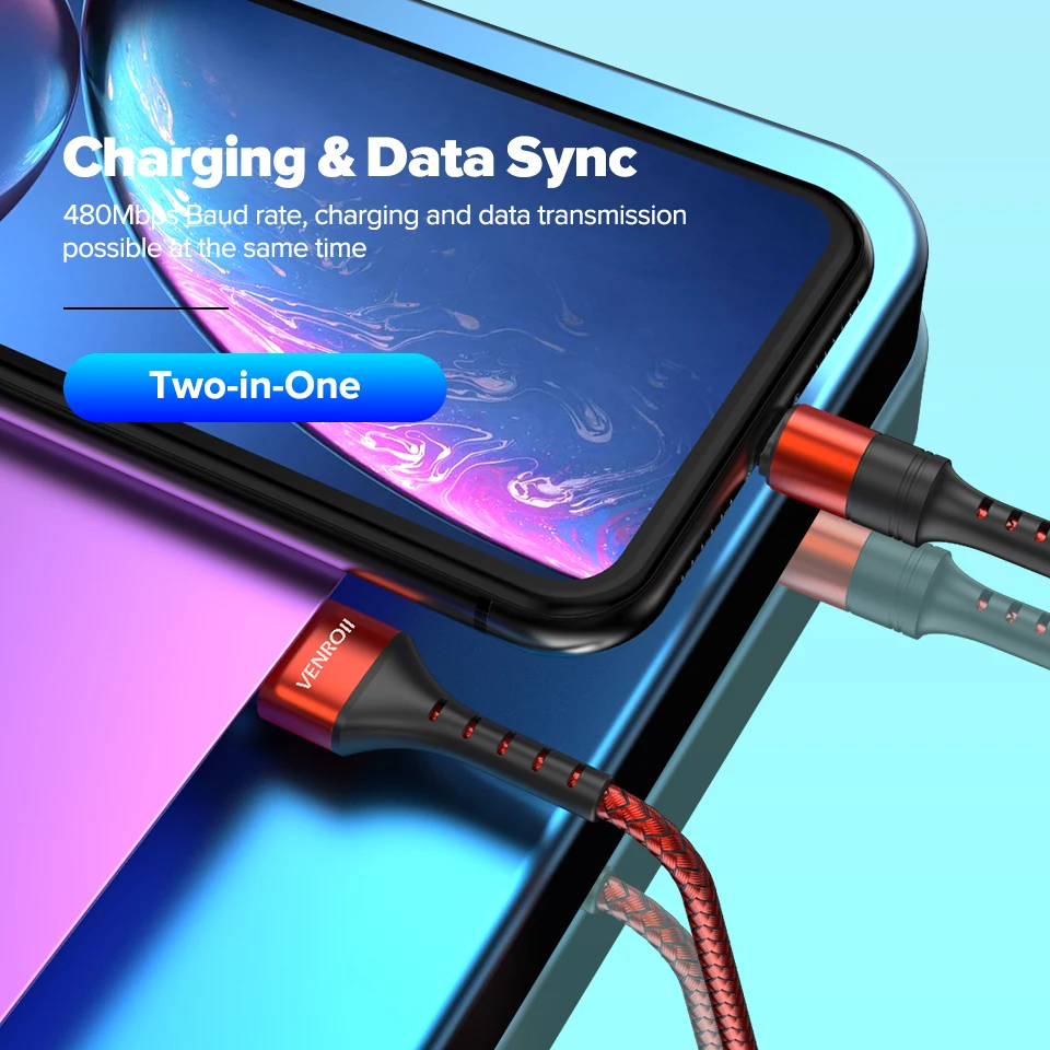 Кабель Venroii 5A USB Type C для Huawei Mate 20 Pro P20 Lite Supercharge USBC кабель быстрой зарядки P30