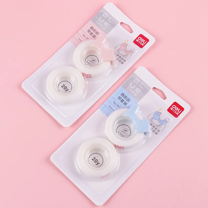 

2 PCS/ Set Transparent Masking Tape Blue/Pink Washi Tape Set kawaii Stationery Scrapbooking Supplies Stickers