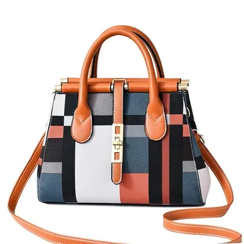 

Wallike Fashion Women HandBag PU Leather Tote Bag Ladies Designer Patchwork Handbags Female Casual Large Shoulder