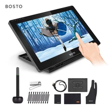 BOSTO BT 16HDT Portable 15.6 Inch H IPS LCD Graphics Drawing Digital Tablets Art Graphics Tablet Monitor 8192 Leverls Pressure