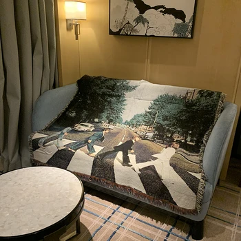 

Nordic ins wind sofa blanket tapestry single double sofa towel wall decoration civilian dormitory layout knitting thread blanket